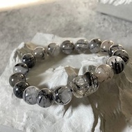 【貔貅寶寶。天然黑髮晶手鍊】黑髮水晶、黑髮絲|中性、男女可戴