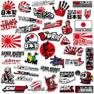 40 Pcs JDM สติกเกอร์จัดแต่งทรงผมสัญลักษณ์สติกเกอร์รถจักรยานยนต์รถสเก็ตบอร์ดรูปลอกสำหรับ Honda City Vario150 ADV150 Jazz Dash 125fi Civic RS150 Accord EX5 Future Wave 110 Odyssey Rb1 C50 CRV SV4 PCX150 C100