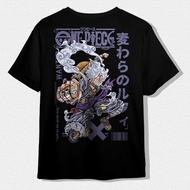 Premium Japanese Streetwear - One Piece Tshirt Jersey - Luffy Gear 5