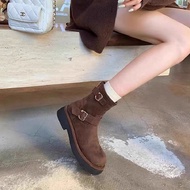 <![CDATA[Thick-Soled Classic Retro Motorcycle Short Boots]]>