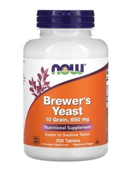 NOW Foods, Brewer's Yeast, 650 mg, 200 Tablets