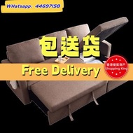 🌟包送貨- 訂製顏色日式儲物沙發床 布藝梳化床 科技皮沙發床 榻榻米單人沙發床 雙人梳化床 防水防污儲物梳化 可拆洗儲物腳踏 pu皮沙發Sofa bed