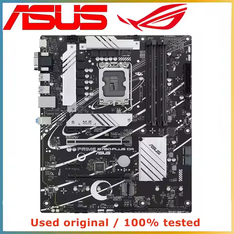 For ASUS PRIME B760-PLUS D4 Motherboard DDR4 PCIe 5.0 128GB PCIe 4.0 M.2 USB3.2 Gen2 Type-C for Desk