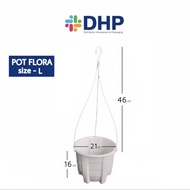 PUTIH Flora Pot L (D=21cm ) / White Hanging Pot / Hanging Plastic Pot / Pot