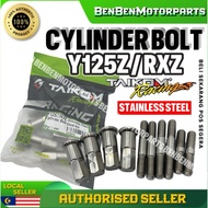 RXZ Y125 Y125Z Y125ZR STAINLESS STEEL CYLINDER BOLT BLOCK STUD SET FULL SET COMPLETE TAIKOM RACING