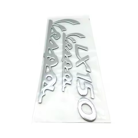 Motorcycle 3D Logo Chrome Badge Emblem Sticker Decal For Piaggio Vespa LX150 LX125 LX 125 150 300 So