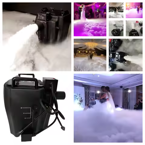 DJ Stage Effect Dry Ice Machine 3500w Low Smoke Machine Fog Wedding Party Mariage Anniversary Grand 
