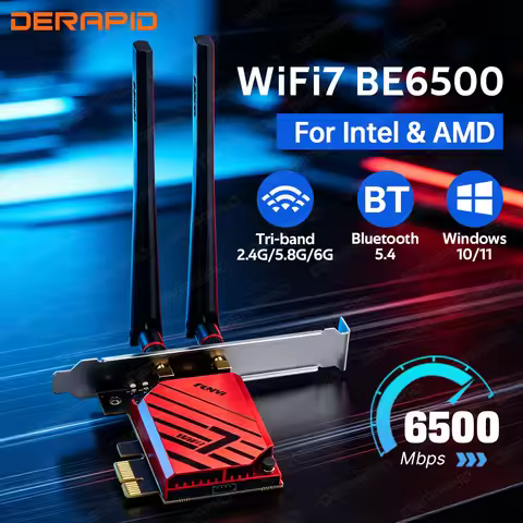 WiFi 7 MT7925 PCIe Network Card Bluetooth 5.4 Wireless Adapter 5400Mbps Tri Band 2_4G 5G 6GHz WiFi7 