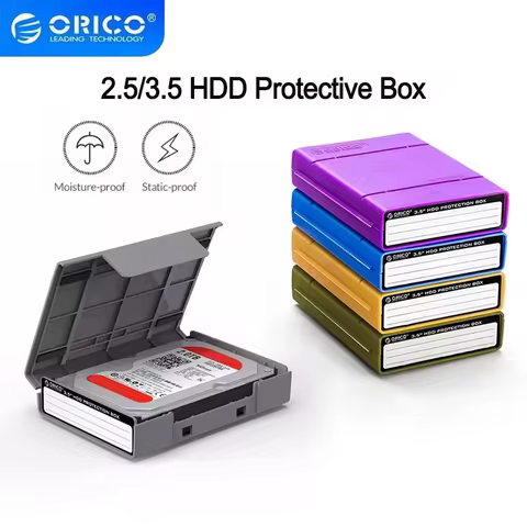 ORICO 2.5 3.5' Portable Hard Disk Protection Case Hard Drive External Storage Case with Waterproof a