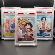 【連號PSA10全套】Jump 最強的三兄弟 薩波 艾斯 魯夫  海賊王 PSA 鑑定卡牌 路飛 艾斯 薩波