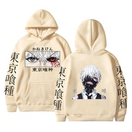 Anime Hoodie Tokyo Ghoul Kaneki Eyes Horror Printed Hoodies Cozy Tops Pullovers Hooded Sweatshirts Harajuku