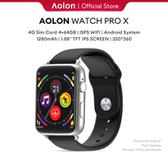 Aolon Pro X 4G Smart Watch Sim Card IPS Screen For Android IOS (4GB + 64GB/GPS/WiFi/1280mAh/1.88"/320x360)