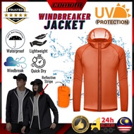 COMOTO Jacket For Men Windbreaker Waterproof UV Protect Windproof Sport Motor Raincoat Quick Dry Baju Hujan Jaket Lelaki