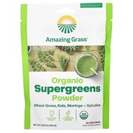 Amazing Grass, Organic Supergreens Powder, (150 g), Vitamin A, K, Iron, Calcium, Sodium, Potassium