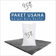 Paket Usaha Karpet Bulu Rasfur Asa Warna Mix Isi 20 Pcs (1 Karung)
