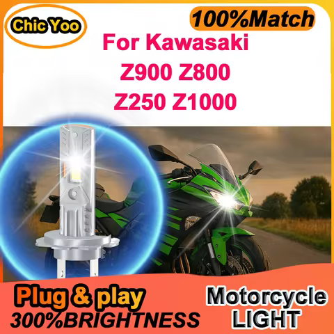1Pc H7 LED Motorcycle Headlight Canbsu Plug And Play Super Bright 6000K White Moto Front Light For K