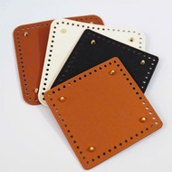 Pu leather bag base for 15cm crochet bag, square bag base