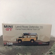 Mini GT 108 Land Rover Defender 110 Camel Trophy Winner Team UK