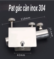 Bộ 4 pat gắn thùng câu đài chất liệu inox 304 (Pat gác cần có thể lắp trái phải pat rọng pat khay mồ