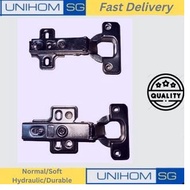 UnihomSG [ReadyStock] Hinges Soft Close Safety Kitchen Cabinet Hinges Slow Close Door Hinge / Normal Hinge Plate 门铰链