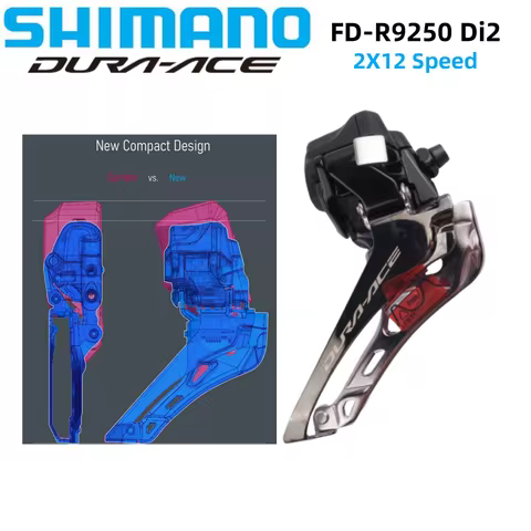 SHIMANO DURA-ACE Di2 R9250 Front Derailleur FD-R9250 Braze On 2x12 Speed For Road Bike Down Swing Bi