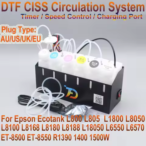 ET-8550 L18050 DTF White Ink Circulation CISS Machine For Epson 18100 L8050 L1800 L800 L805 XP600 85