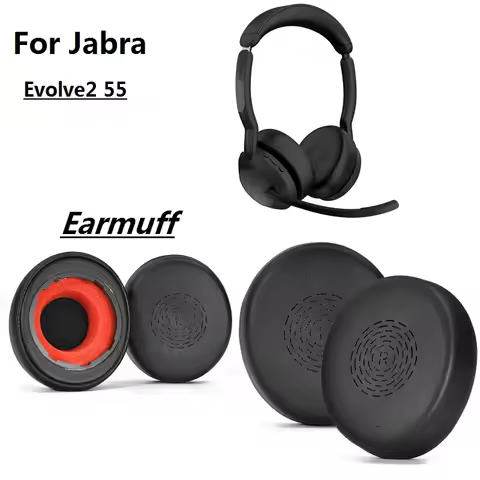Ear Pads For Jabra Evolve2 55 stereo headphones replacement high quality earmuff ear pillow ear cush