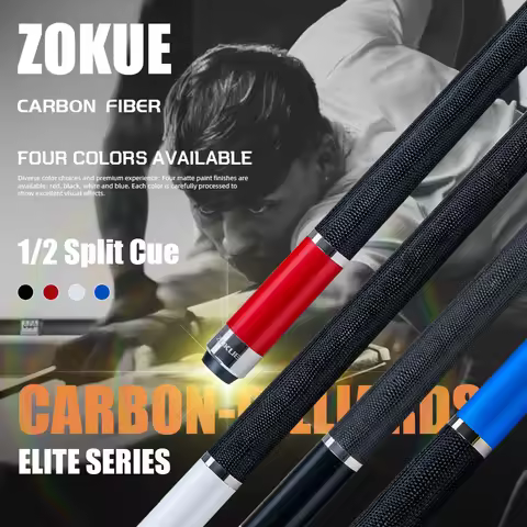 ZOKUE Elite Series Carbon Fiber Pool Cue Low Deflection Full Carbon Technology Cue Stick For Beginne