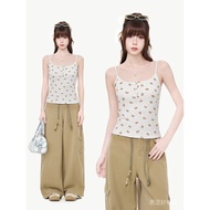 [Invoices Available🔥Sold 6.6w] Korean Version White Bear Print U-Neck Sleeveless Camisole Women's Cl