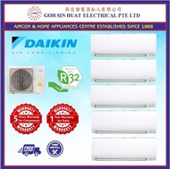 [Bulky] Daikin iSmile Eco 5 Ticks R32 Gas System 5 AirCon Air Conditioner Air Con MKM100VVMG/ CTKM25VVMG x 3 + CTKM35VVMG x 1 + CTKM50VVMG x 1