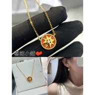 New Arrival Trendy New Style Sterling Silver Lucky Star Red Fritillary Lucky Compass Necklace New Ye
