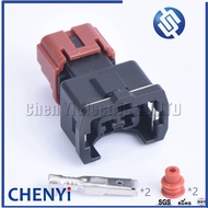 2 Pin blalck Waterproof Automotive Wire Connector Knock Sensor Plug For Nissan MMC 4G91 4G92 4G93 Fu