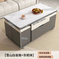【High Quality】 Rock Plate Tea Table Multi Functional Small House Tea Table Home Living Room Dining T