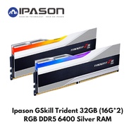Ipason GSkill Trident 32GB (16G*2) RGB DDR5 6400 Silver RAM