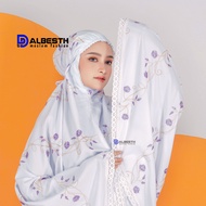 Mukena Dewasa Teratai Tulip Katun Silk Jumbo Terbaru 2025 Bordir Mewah Manik Mutiara premium