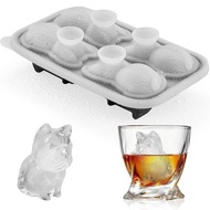 ☌Fun Drink Accessory Silicone Ice Tray for Dogs Drinks Delight Fun Bulldog Ice Cube Tray FrenchhGIT
