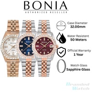[Official Warranty] Bonia BNB10553 Series Bonia Watch Blank Dial Crystal Women's 32mm Stainless Stee