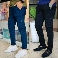 6 Pockets cargo pants slacks 6 pockets thick fabric cargo pants multi pocket work pants