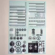 [Warhammer Model] 30k Steel Hand Water Sticker A6 * 4 Total One Piece A4 Size G-301 Resin Model