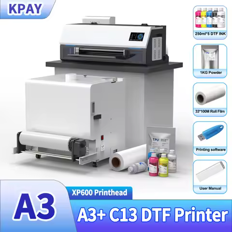 A3+ XP600 DTF Printer Impresora XP600 DTF Printer Machine Roll Film Printer Direct-to-Film Fabric te