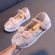 Girls Ethnic Style Embroidered Shoes Middle Small Children Handmade Shoes Ethnic Style Princess Shoe
