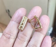 10k sd gold clip earing