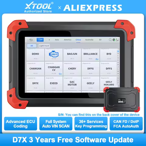 XTOOL D7X OBD2 Scanner ECU Coding Car Bi-directional Diagnostic Tools All System Diagnosis CAN FD DO