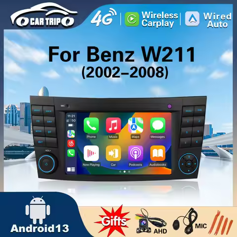 android 13 apple Carplay 2 Din Android 12 Car Radio For Mercedes Benz E-class W211 E200 E220 E300 E3