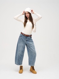 Niyom Jeans collection Colorful Winter : รุ่น B327 กระบอกใหญ่ 5 ส่วน ทรงบอลลูน