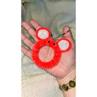 Keychain bulat (dawai bulu)