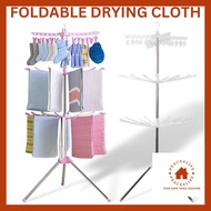 3Tier Foldable Clothing Drying Rack / Ampaian Penyidai Baju 3 Tingkat Boleh Lipat Penyidai Tuala Pen