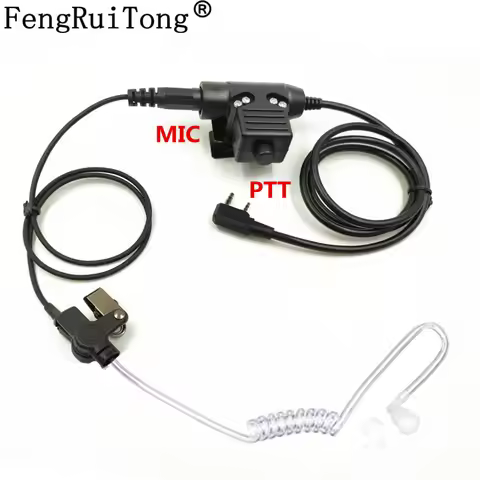 Covert Acoustic Tube NATO Plug Earpiece headset U94 PTT Mic for Baofeng UV-5R BF-888S UV5R GT-3TP Ke