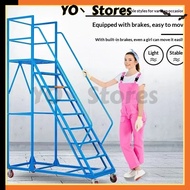 Household Moving goods Ladder Movable With wheels Loft ladder Detachable Elevated platform work ladd