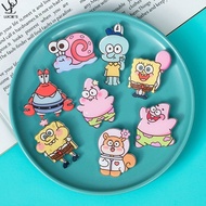 【Malaysia stock】 Ins Cute Badge Cartoon Pendant SpongeBob Brooch Acrylic Decoration Bag Accessories 